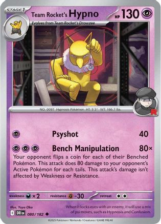 Team Rocket's Hypno 80 - SV10 Destined Rivals 