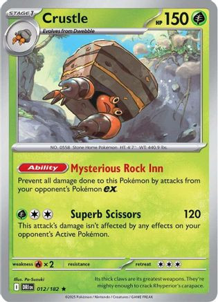 Crustle - 012/182 12 - SV10 Destined Rivals Holofoil - Game Nerdz