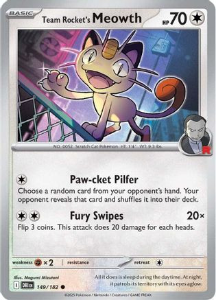 Team Rocket's Meowth 149 - SV10 Destined Rivals