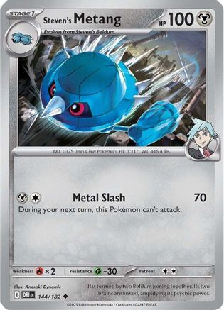 Steven's Metang 144 - SV10 Destined Rivals Reverse Holofoil