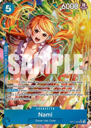 Nami (054) (Alternate Art) (OP11-054) A Fist of Divine Speed Foil