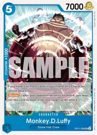 Monkey.D.Luffy (058) (OP11-058) A Fist of Divine Speed