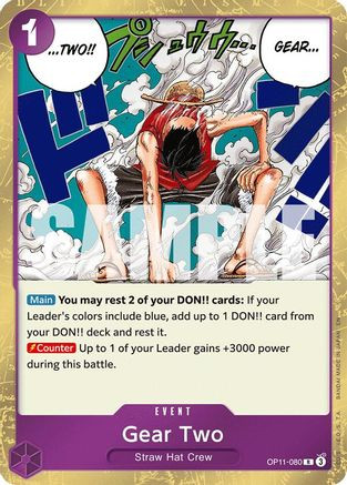 Gear Two (OP11-080) A Fist of Divine Speed Foil