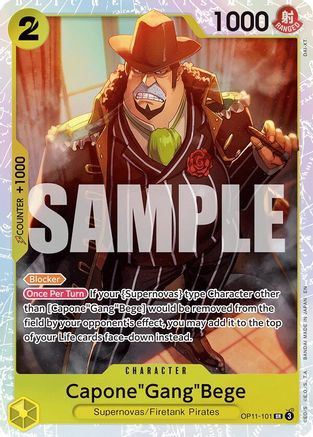 Capone"Gang"Bege (101) (OP11-101) A Fist of Divine Speed Foil