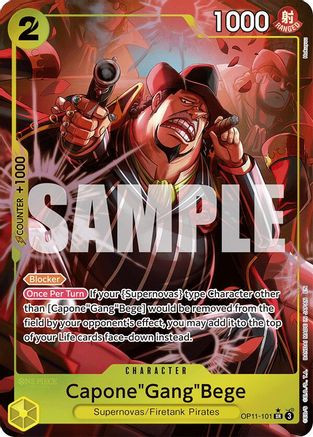 Capone"Gang"Bege (101) (Alternate Art) (OP11-101) A Fist of Divine Speed Foil