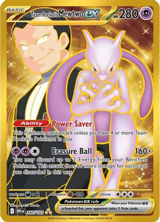 Team Rocket's Mewtwo ex - 240/182 240 - SV10 Destined Rivals Holofoil (LP)