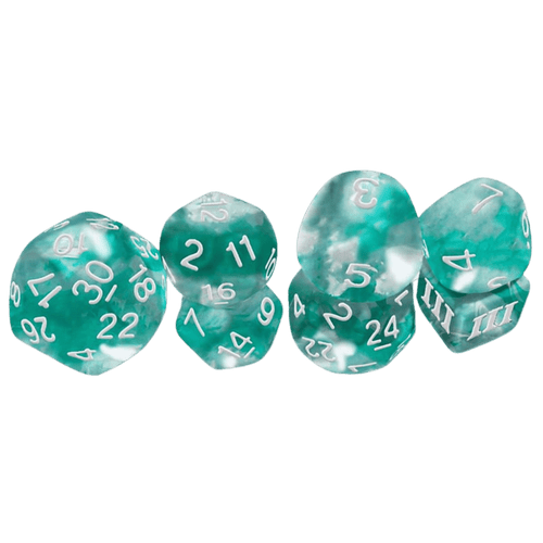DCC Funky 7 Dice Set: Thracian - Azure Swirl