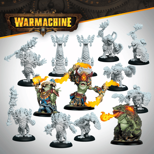 Warmachine: Southern Kriels - Fire Tongue Warriors Command Cadre Set