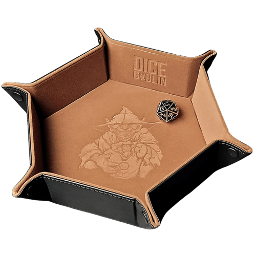 Forged Gaming: Dice Goblin Hexagon Snap Folding Dice Tray - Brown