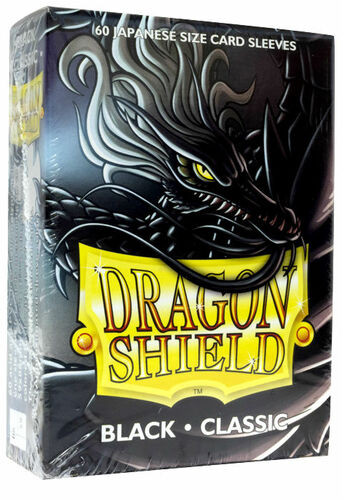 Dragon Shield: Classic Black Japanese Size Card Sleeves (60ct)