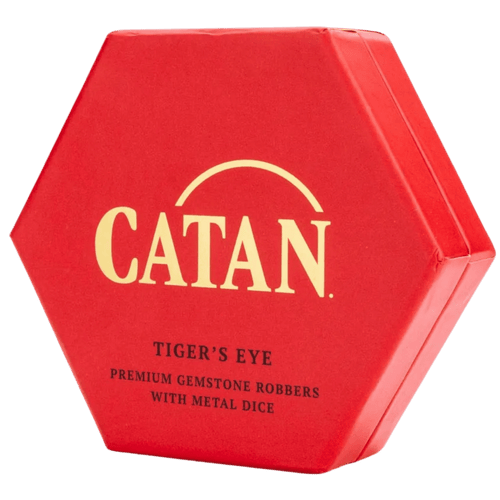 FanRoll: Catan - Premium Robber & Metal Dice Set - Tiger’s Eye