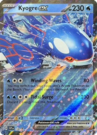 Kyogre ex - 178 178 - SV Scarlet  Violet Promo Cards Holofoil