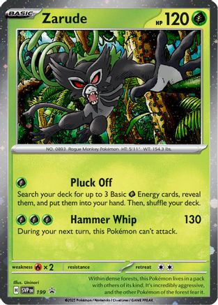 Zarude - 199 (Cosmos Holo) 199 - SV Scarlet  Violet Promo Cards Holofoil