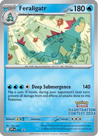 Feraligatr - 213 (Illustration Contest 2024) 213 - SV Scarlet  Violet Promo Cards