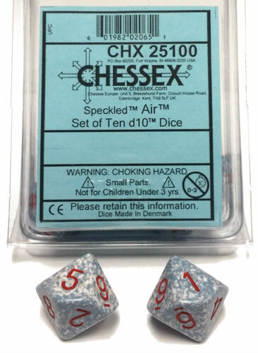 Chessex Dice: Speckled Polyhedral D10 Air (10)