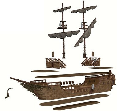 Dungeons & Dragons: Icons of the Realms - Falling Star Sailing Ship (Prepainted)