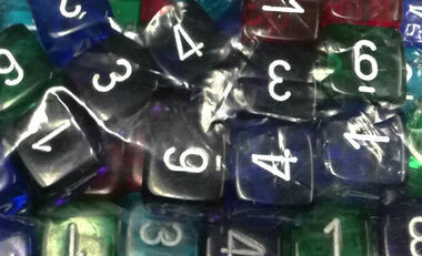 Chessex Dice: Translucent Polyhedral D6 Assorted Limited Edition Bag of Dice (50)