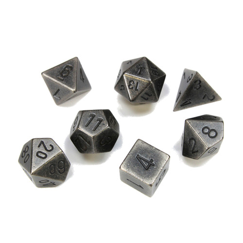 Chessex Dice: Metal Polyhedral Dark Metal (7)