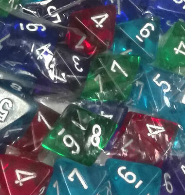Chessex Dice: Translucent Polyhedral D8 Assorted Limited Edition Bag of Dice (50)