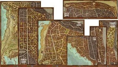 Dungeons & Dragons RPG: Waterdeep Dragon Heist - Map Set (7ct)