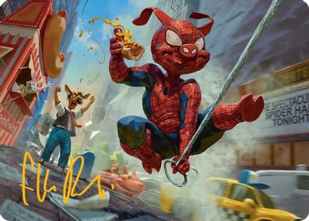 Spider-Ham, Peter Porker Art Card (Gold-Stamped Signature) (AASPM