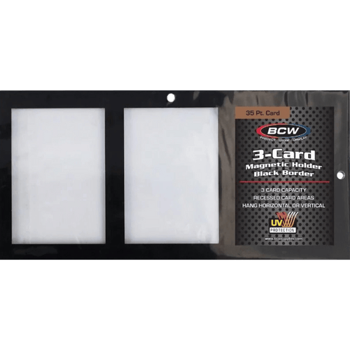BCW Supplies: Magnetic 3-Card Holder - 35 PT. Black Border