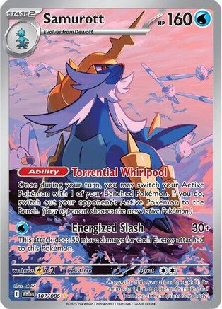 Samurott - 107/086 107 - SV White Flare Holofoil
