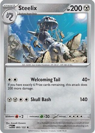 Steelix - 093/132 93 - ME01 Mega Evolution Holofoil - Game Nerdz