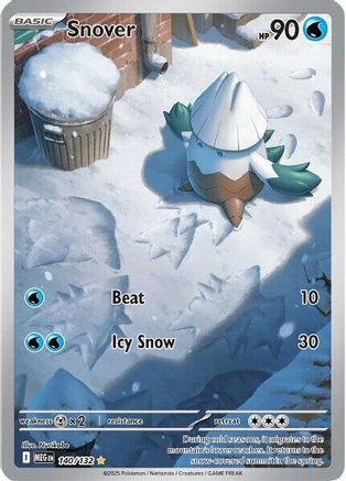 THE POKEMON WEEKLY WINTER1・2 冬 ソーナンス マネネ Snover - 140/132 140 - ME01 Mega Evolution Holofoil - Game Nerdz