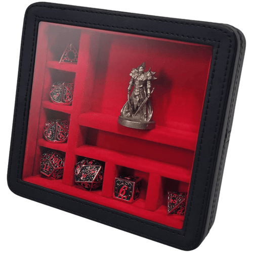 Forged Gaming: Character Shrine - RPG Dice and Miniature Traveling Display Case - Red