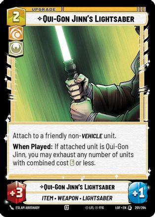 Qui-Gon Jinn's Lightsaber (201/264) - Legends of the Force