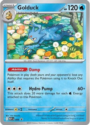 Golduck - 008 8 - ME Mega Evolution Promo Holofoil