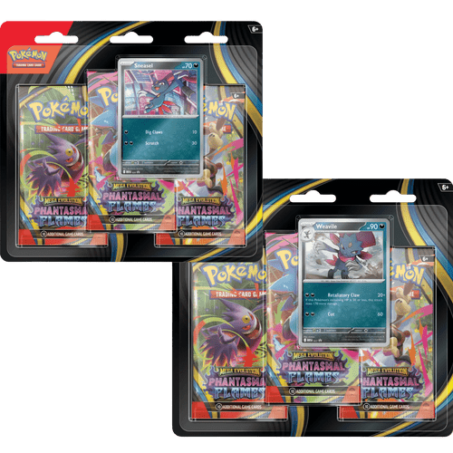 Pokemon: Mega Evolution - Phantasmal Flames - Three-Booster Blister Pack (Set of 2)