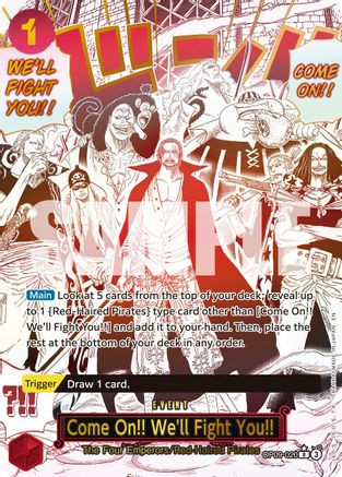 Come On!! We'll Fight You!! (Alternate Art) (OP09-020) Premium Booster -The Best- Vol. 2 Foil