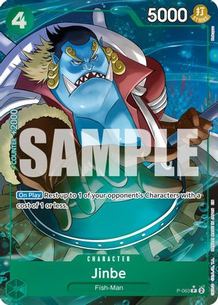 Jinbe - P-063 (Alternate Art) (P-063) Premium Booster -The Best- Vol. 2 Foil