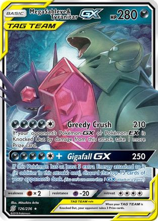 Mega Sableye & Tyranitar GX 126/236 - SM  Unified Minds Holofoil
