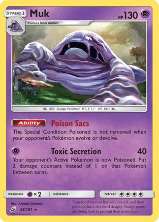 Muk 63/181 - SM  Team Up Reverse Holofoil