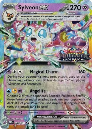 Sylveon ex - 041/131 (Prismatic Evolutions Stamp) 41 - Miscellaneous Cards  Products Holofoil