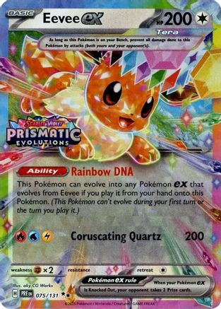 Eevee ex - 075/131 (Prismatic Evolutions Stamp) 75 - Miscellaneous Cards  Products Holofoil