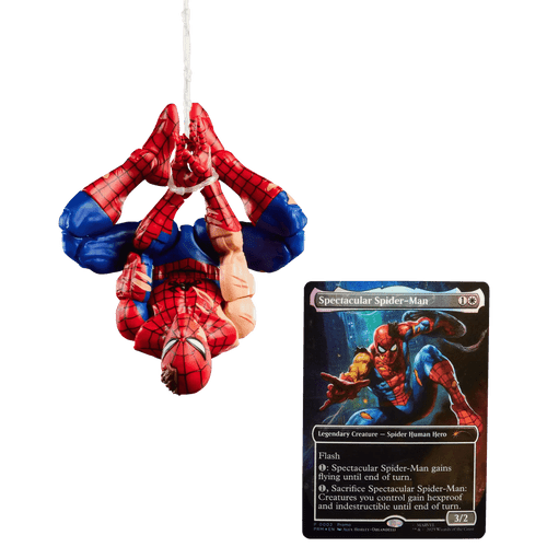 Marvel Legends Series: Battle-Damaged Spider-Man Action Figure (6in) w/ Exclusive Magic: The Gathering Card