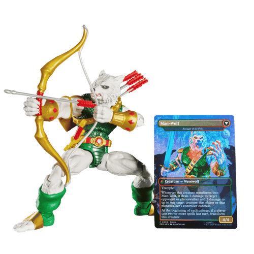 Marvel Legends Series: Man-Wolf Action Figure (6in) w/ Exclusive Magic: The Gathering Card