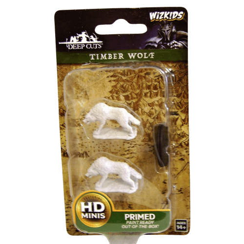 Wizkids Deep Cuts Unpainted Miniatures: Timber Wolves