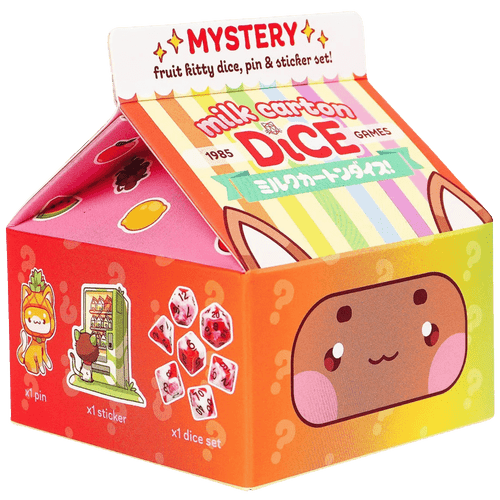 Fruit Meadows Milk Cartons: Kawaii Cat Mystery Dice Set