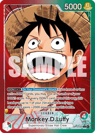 Monkey.D.Luffy (001) (Alternate Art) (OP13-001) Carrying On His Will Foil