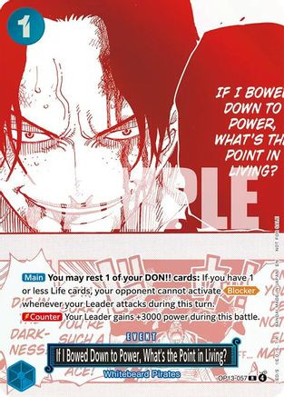 If I Bowed Down to Power, What's the Point in Living? (3rd Anniversary Treasure Campaign Pack) (OP13-057) One Piece Promotion Cards Foil