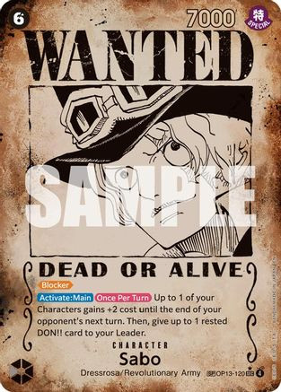 Sabo (120) (Wanted Poster) (OP13-120) Carrying On His Will Foil
