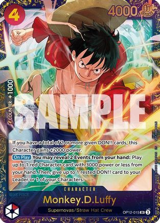 Monkey.D.Luffy (Treasure Cup 2025) (OP12-015) One Piece Promotion Cards Foil