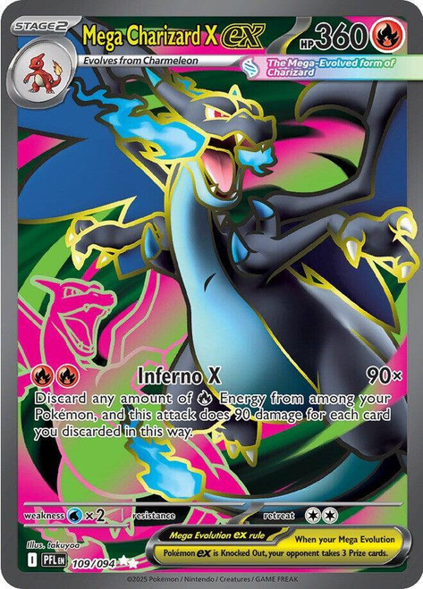 Mega Charizard X ex - 109/094 109 - ME02 Phantasmal Flames Holofoil
