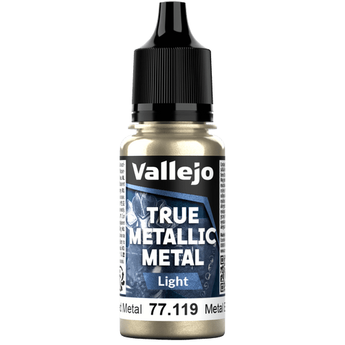 Acrylicos Vallejo: True Metallic Metal - Light - Aged Metal (18ml)