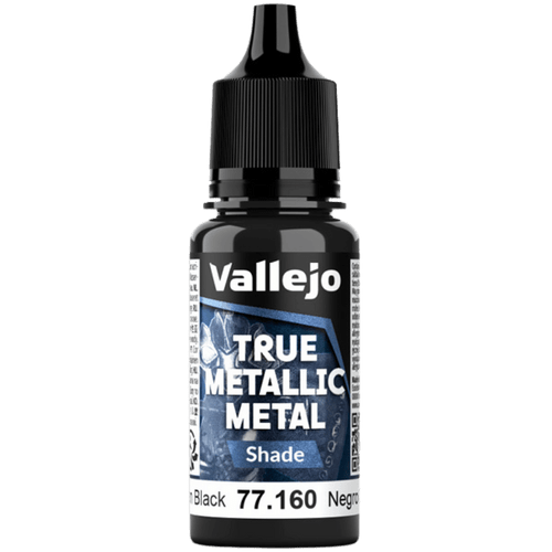 Acrylicos Vallejo: True Metallic Metal - Shade - Obsidian Black (18ml)